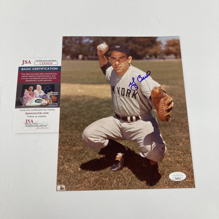 Yogi Berra Signed Autographed 8x10 Photo New York Yankees JSA COA