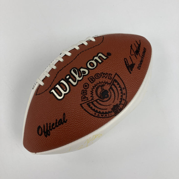 1996 Pro Bowl Team Signed Football 50 Sigs Reggie White Barry Sanders Favre