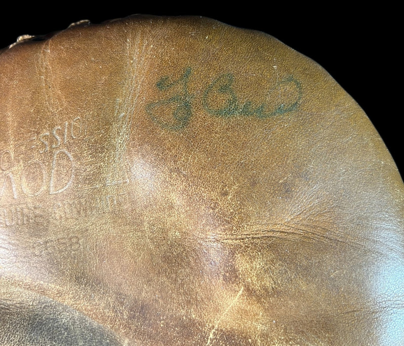 Yogi Berra Signed 1950's Spalding Game Model Catcher's Mitt Glove JSA COA