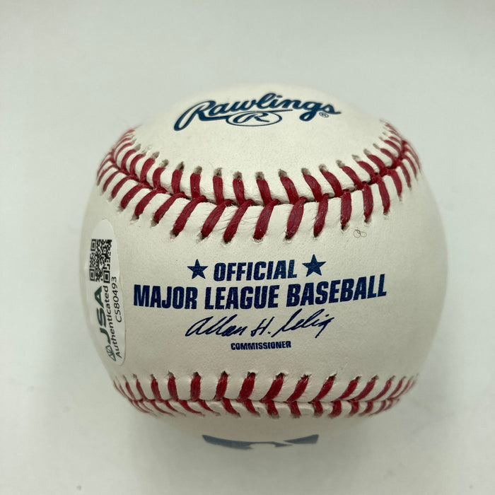 Red Schoendienst Full Name Signed Heavily Inscribed Stat Baseball JSA COA