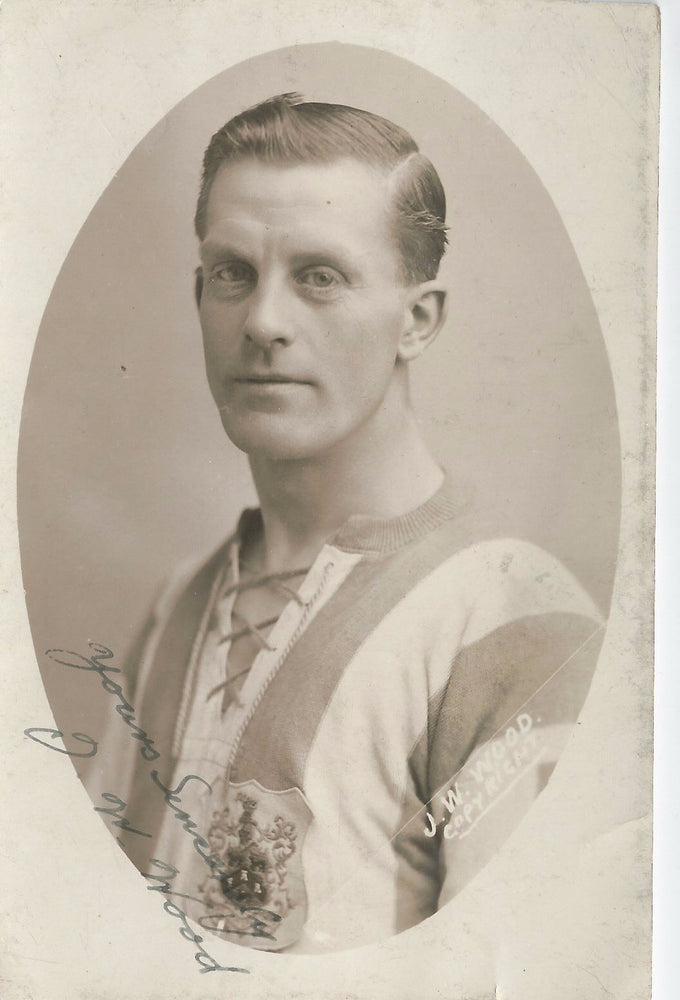 Rare 1920's Original Huddersfield AFC J W Wood Signed Autographed Postcard