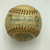 1937 Detroit Tigers Team Signed American League Baseball Hank Greenberg JSA COA