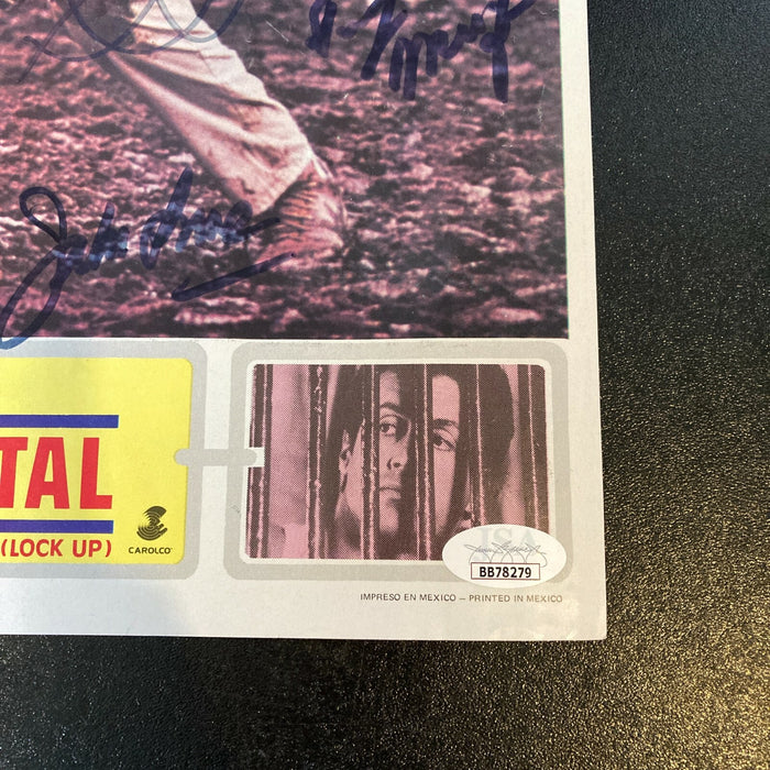 Sylvester Stallone Lock Up Cast Signed 11x14 Original Movie Poster JSA COA