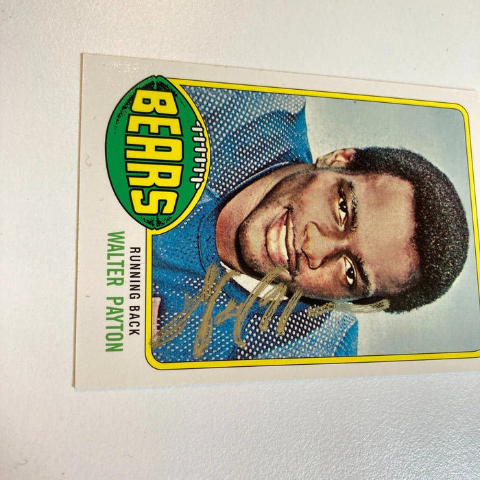 Topps Walter Payton Signed RC Rookie Football Card PSA DNA COA