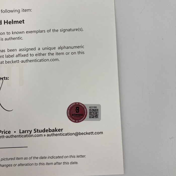 President Donald Trump Full Name Signed Top Gun Maverick Helmet Beckett COA