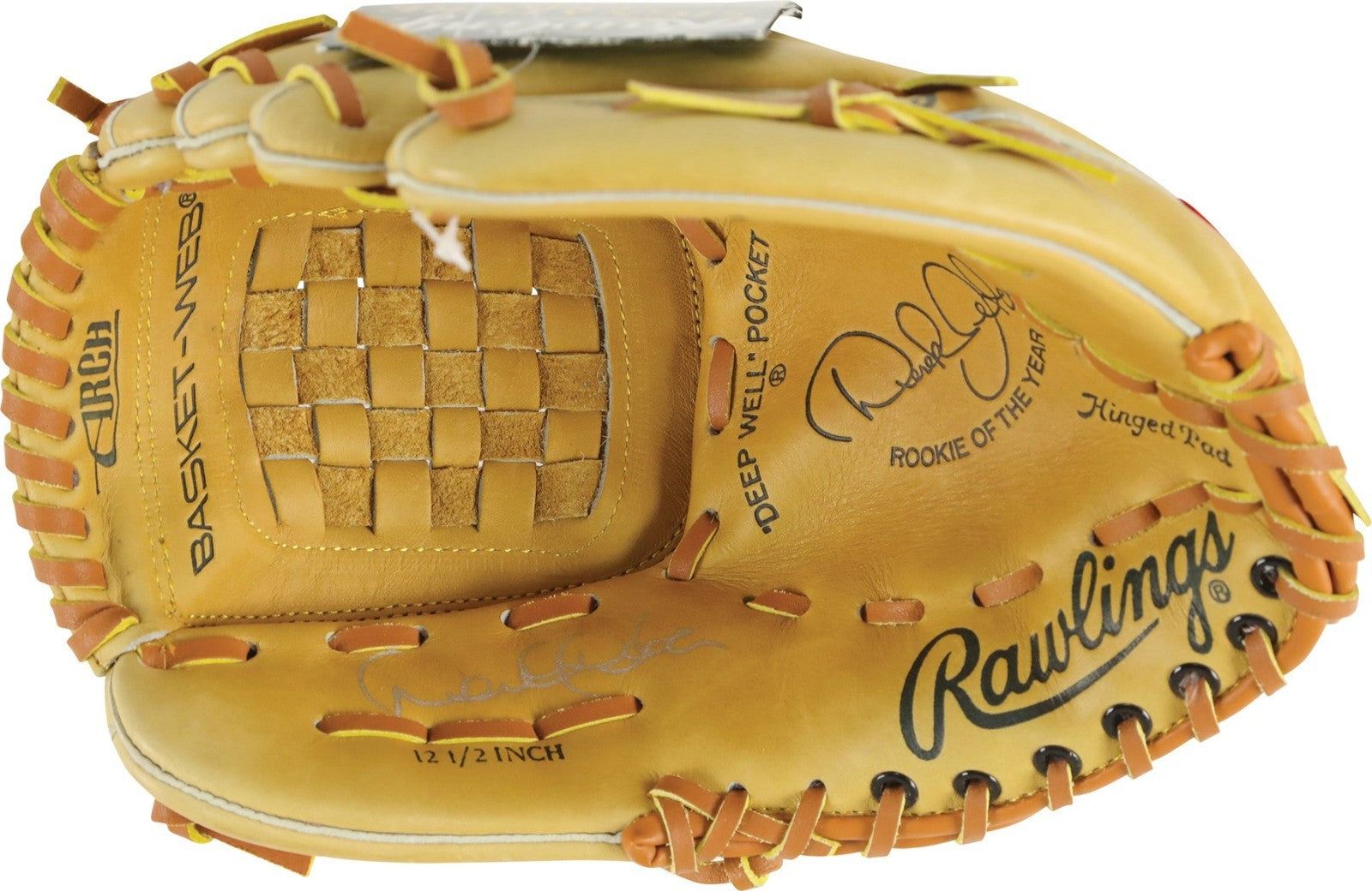 Derek Jeter Signed 1996 Rookie Of The Year Rawlings Baseball Glove JSA