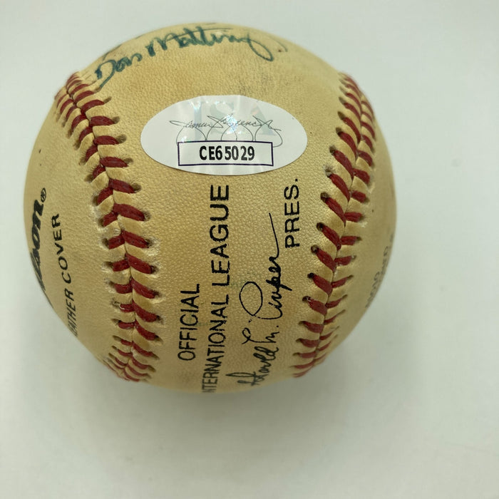 Don Mattingly 1980 Pre Rookie Minor League Multi Signed Baseball JSA COA