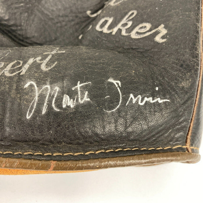 Monte Irvin Signed Denkert 1940's Game Model Baseball Glove JSA COA