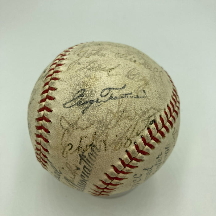 Phil Rizzuto 1940 Kansas City Blues Rookie Minor League Team Signed Baseball JSA