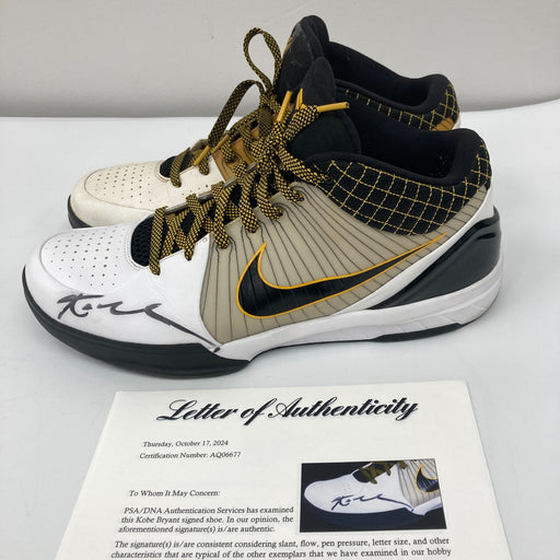 Kobe Bryant 2009 Dual Signed Game Used Kobe IV PE Sneakers Shoes PSA DNA & LOP