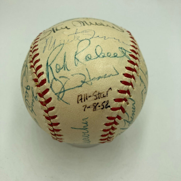 Beautiful Jackie Robinson 1952 All Star Game Team Signed Baseball JSA COA