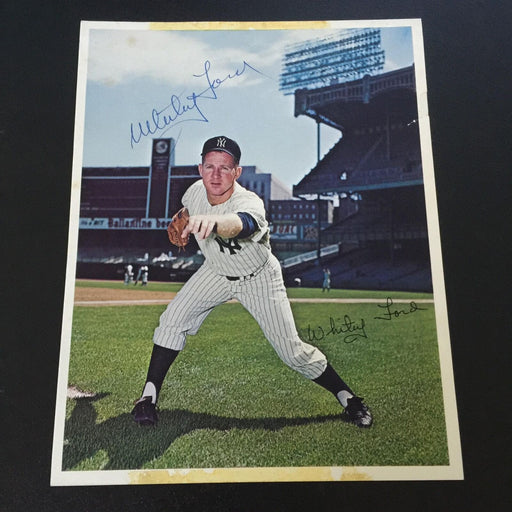 Vintage Whitey Ford Signed Autographed 8x10 New York Yankees Photo With JSA COA