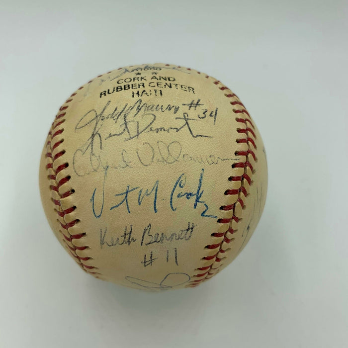 Barry Bonds Pre Rookie 1984 Arizona State Sun Devils Team Signed Baseball JSA