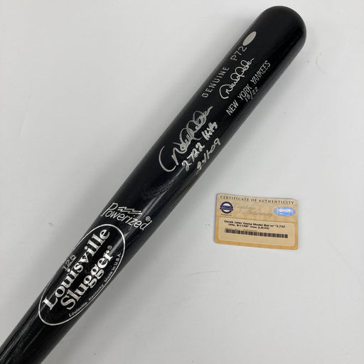 Derek Jeter Hit #2,722 Yankees All Time Leader Signed Game Model Bat Steiner COA