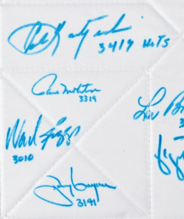 Beautiful 3,000 Hit Club Multi Signed Base 13 Sigs With Inscriptions PSA DNA COA