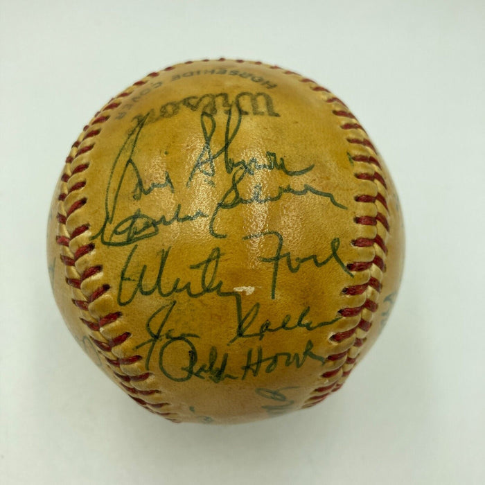 Joe Dimaggio & Ted Williams 1970's Yankees Old Timers Day Signed Baseball JSA