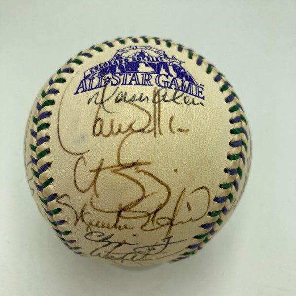 Mark McGwire Sammy Sosa Barry Bonds 1998 All Star Game Team Signed Baseball JSA