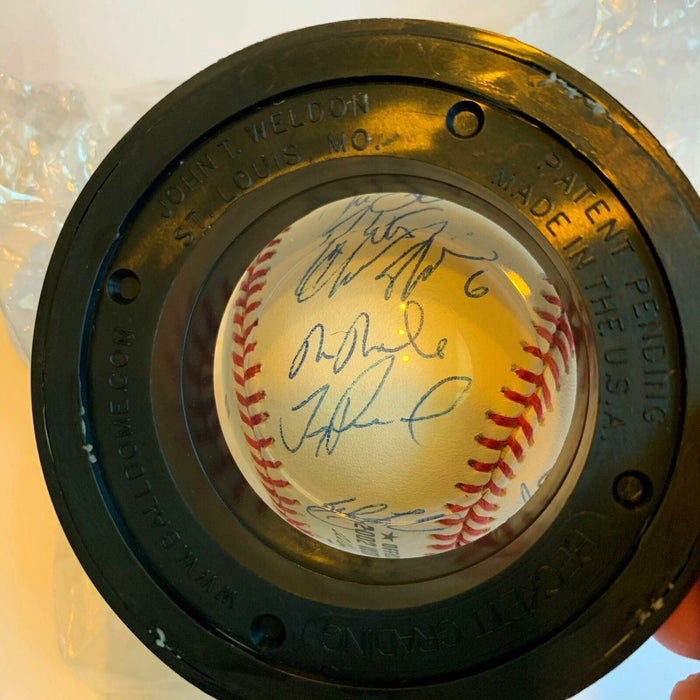 2002 Anaheim Angels World Series Champs Team Signed W.S. Baseball Beckett Auth