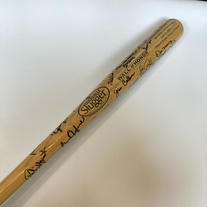 Hank Aaron Milwaukee Brewers Wall of Honor Signed Bat 30 Sigs MLB Authentic