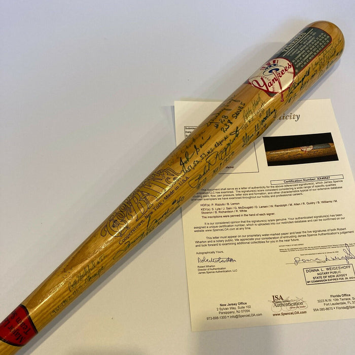 1950's New York Yankees Legends Multi Signed Baseball Bat 40+ Sigs JSA COA