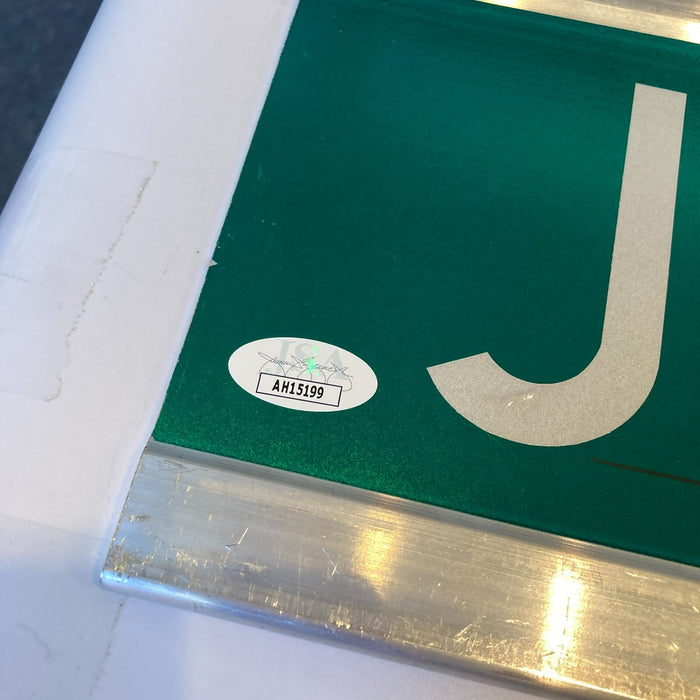 Joe Namath Signed 6x30 Street Sign Joe Namath BLVD JSA COA