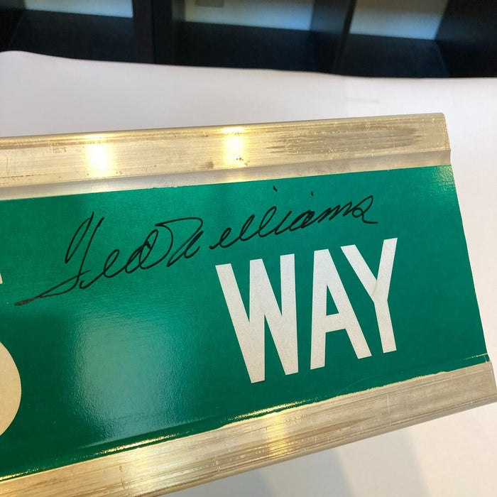 Ted Williams Signed 6x30 Street Sign Ted Williams Way JSA Graded 9 MINT