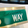 Ted Williams Signed 6x30 Street Sign Ted Williams Way JSA Graded 9 MINT