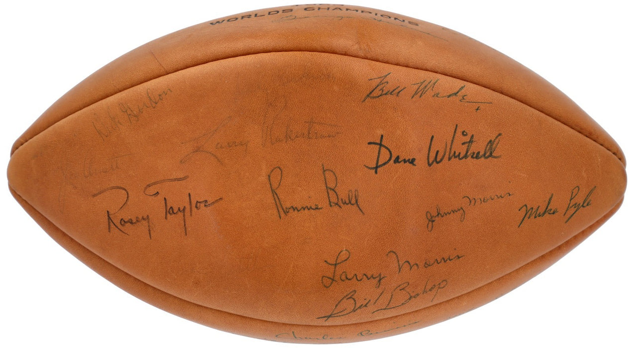 1965 Chicago Bears Team-Signed Football Brian Piccolo George Halas Beckett COA