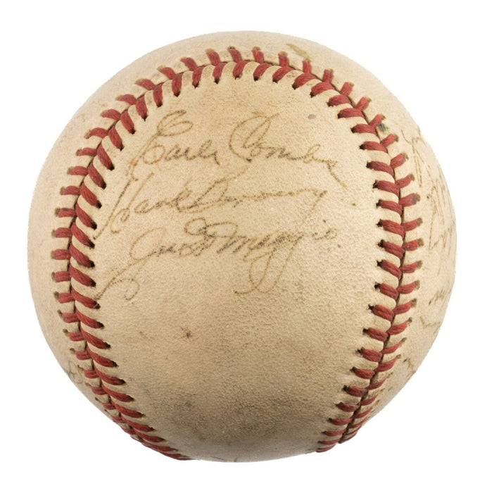 1942 New York Yankees Team Signed Baseball Joe Dimaggio PSA DNA COA