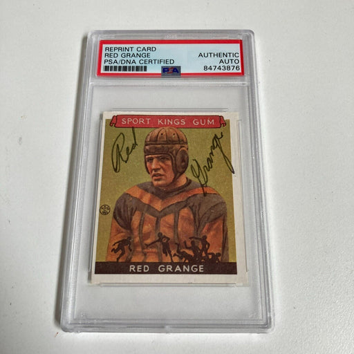 1933 Goudey Sport Kings Red Grange RP Signed Autographed Football Card PSA DNA