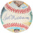 Beautiful Ted Williams Signed Ron Lewis Hand Painted Art Baseball JSA COA