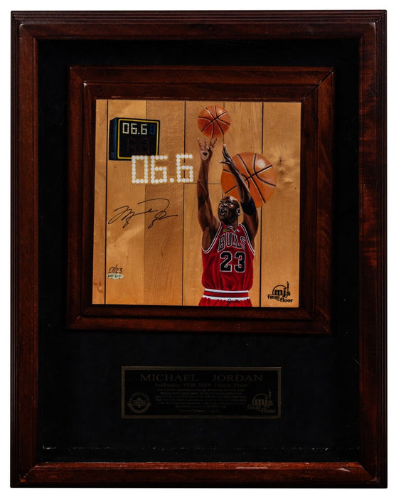 Michael Jordan Signed Last Dance Game Used Final Floor NBA Finals UDA Upper Deck