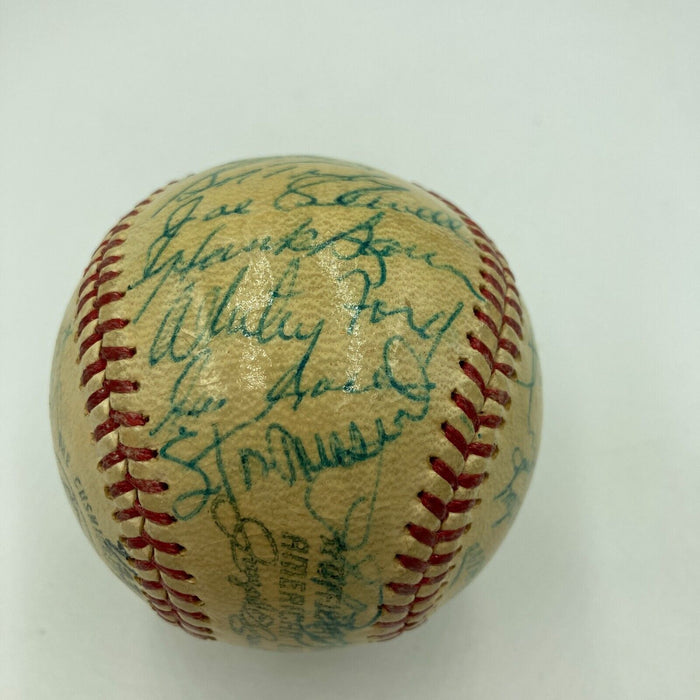 Mickey Mantle Joe Dimaggio 1972 Yankees Old Timers' Game Signed Baseball PSA DNA