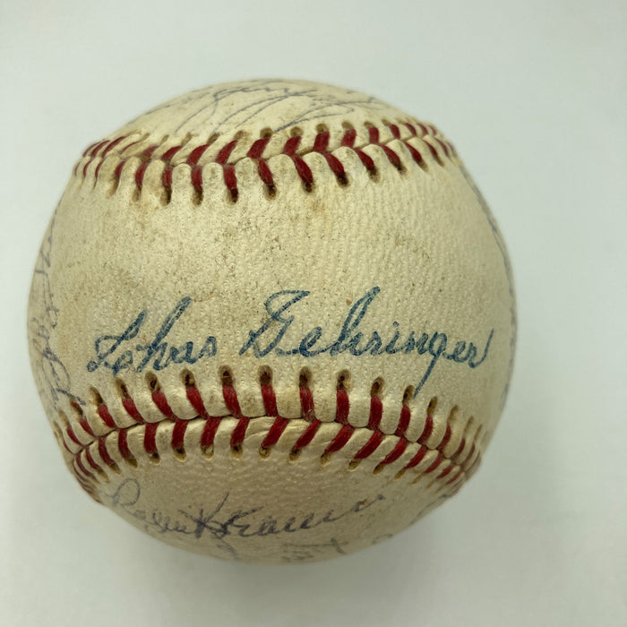 1950's HOF Multi Signed Baseball Lefty Grove Ray Schalk Pie Traynor Sam Rice JSA