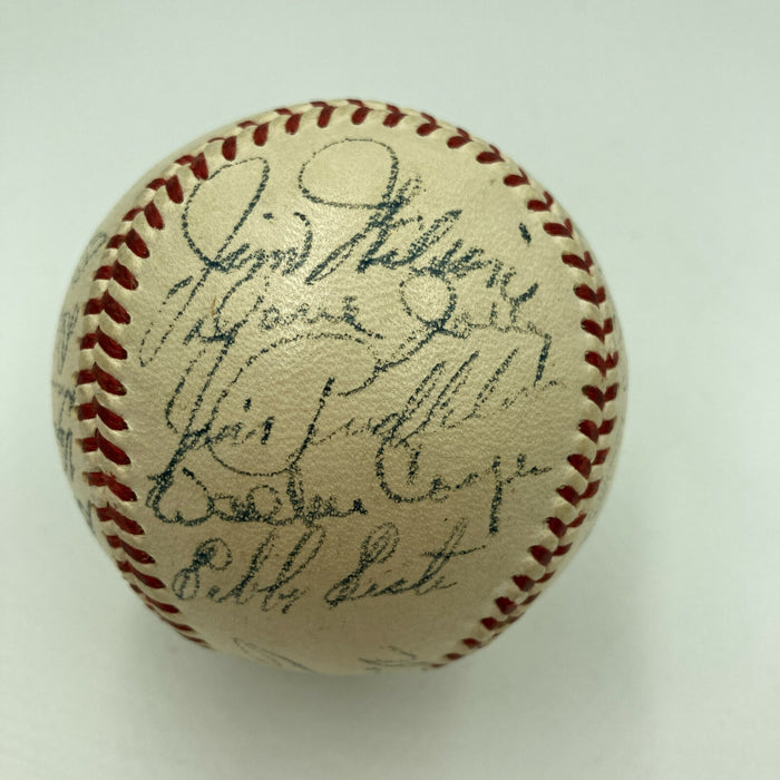 Nice 1953 Milwaukee Braves Team Signed National League Baseball JSA COA