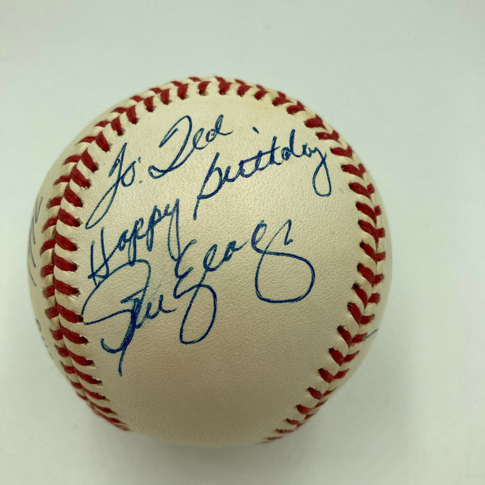 Dodgers Greats Signed Baseball Steve Yeager Garvey Tommy & Willie Davis PSA DNA