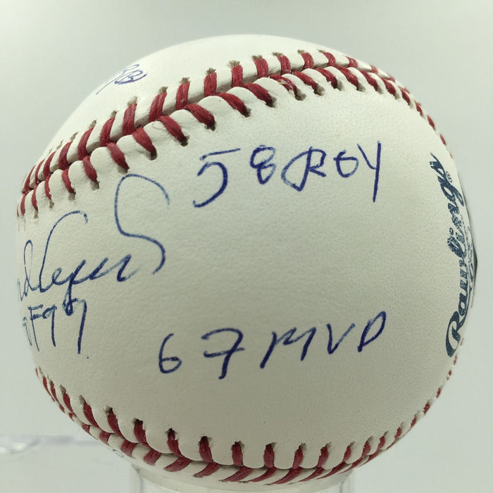 Orlando Cepeda Signed Heavily Inscribed Stat Baseball MLB AUTHENTICATED