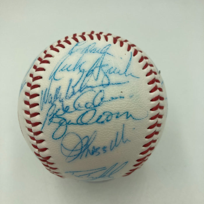 Vintage 1986 New York Mets World Series Champs Team Signed Baseball JSA COA