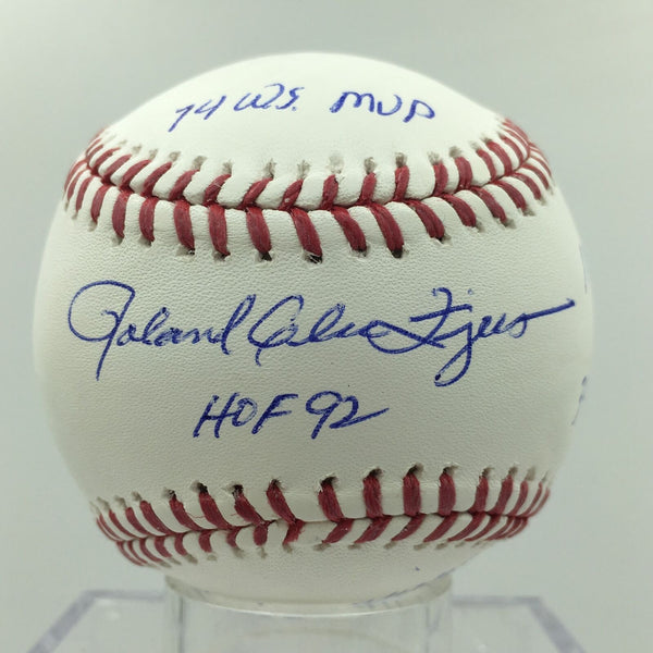 Ronald Rollie Glen Fingers Signed & Heavily Inscribed Stat MLB Baseball PSA COA