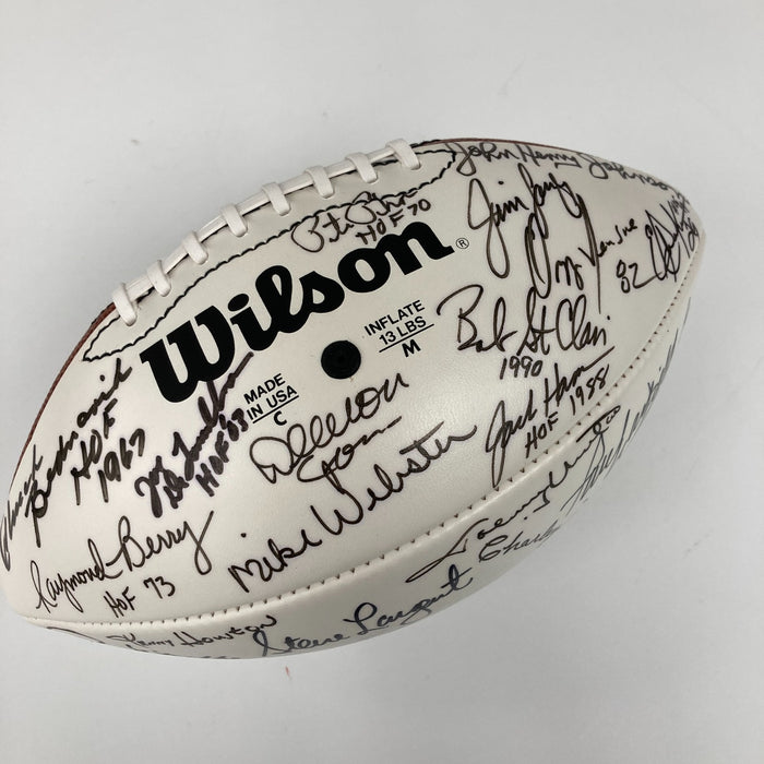 Johnny Unitas Len Dawson Nitschke Hall Of Fame Multi Signed Football 27 Sigs JSA