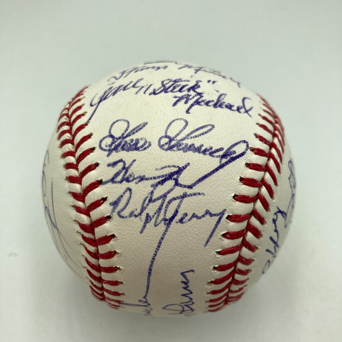 Rickey Henderson Don Larsen New York Yankees Legends Multi Signed Baseball
