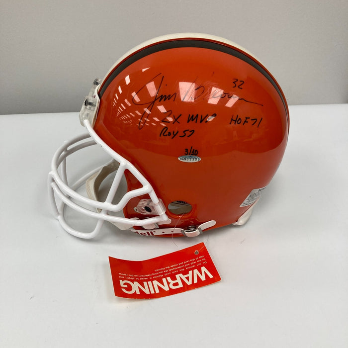 Jim Brown 2X MVP HOF 1971 ROY 1957 Signed Cleveland Browns Helmet PSA DNA & UDA