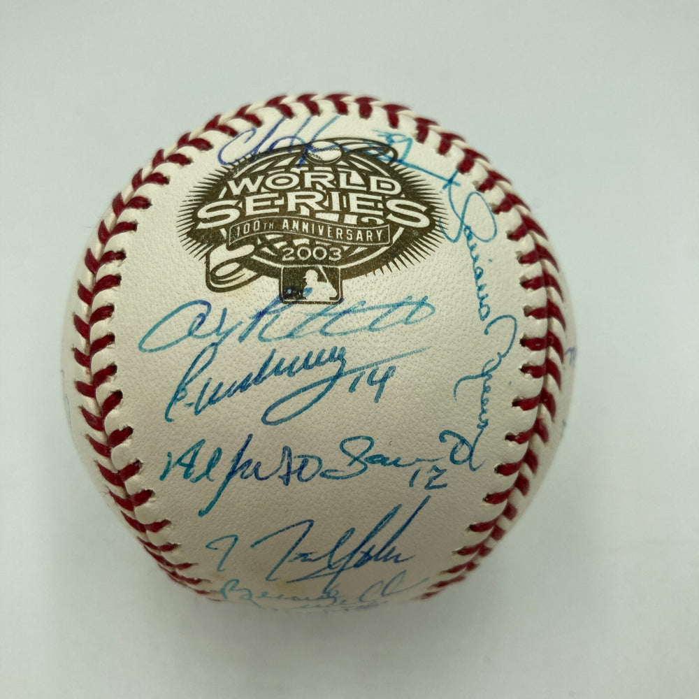 2003 New York Yankees Team Signed World Series Baseball Derek Jeter JSA COA