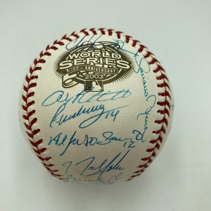 2003 New York Yankees Team Signed World Series Baseball Derek Jeter JSA COA