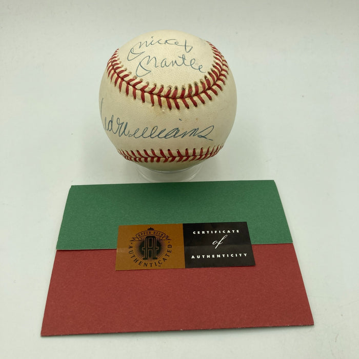 Mickey Mantle Ted Williams Carl Yastrzemski Triple Crown Signed Baseball UDA COA