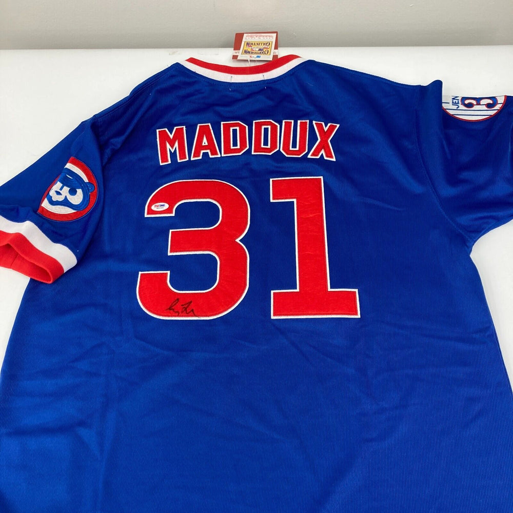 Greg Maddux Signed Chicago Cubs 300 Wins Mitchell & Ness Jersey PSA DNA COA