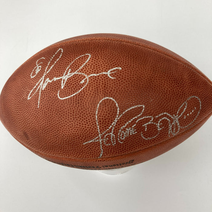 Jerome Bettis & Isaac Bruce Signed NFL Wilson Game Football JSA COA