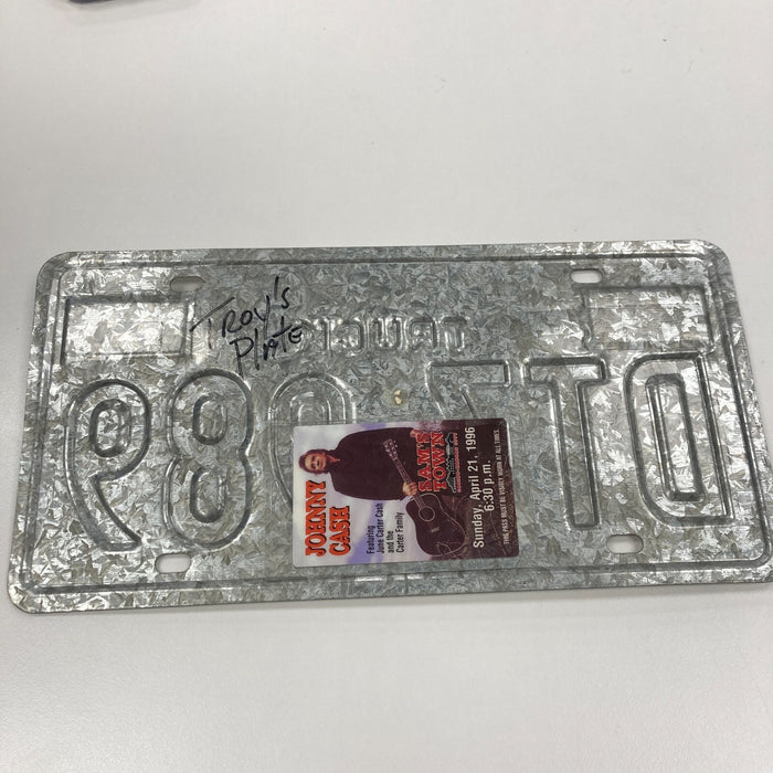 Johnny Cash Signed Autographed Texas License Plate PSA DNA COA