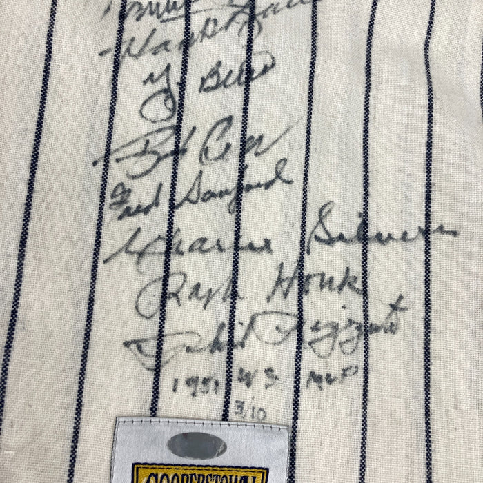 1951 New York Yankees & Giants W.S. Champs Team Signed Jersey PSA DNA MINT 9