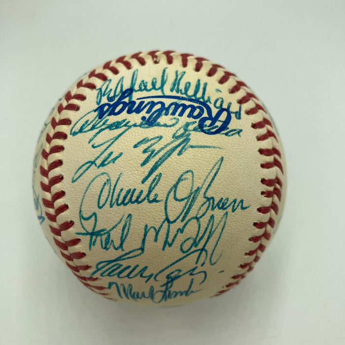 1995 Atlanta Braves World Series Champs Team Signed W.S. Baseball 30 Sig JSA COA